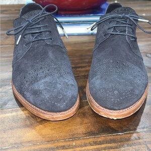 Elegant Black Suede Derby Shoes
